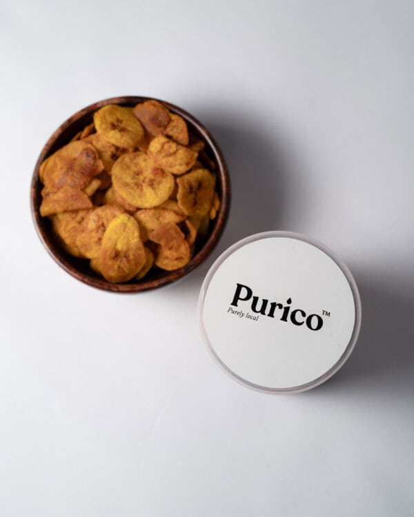purico ripe banana chips round top